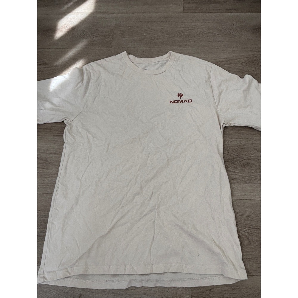 Nomad Outdoor Mens Large Graphic T-Shirt Cream Short Sleeve Hunting Tee